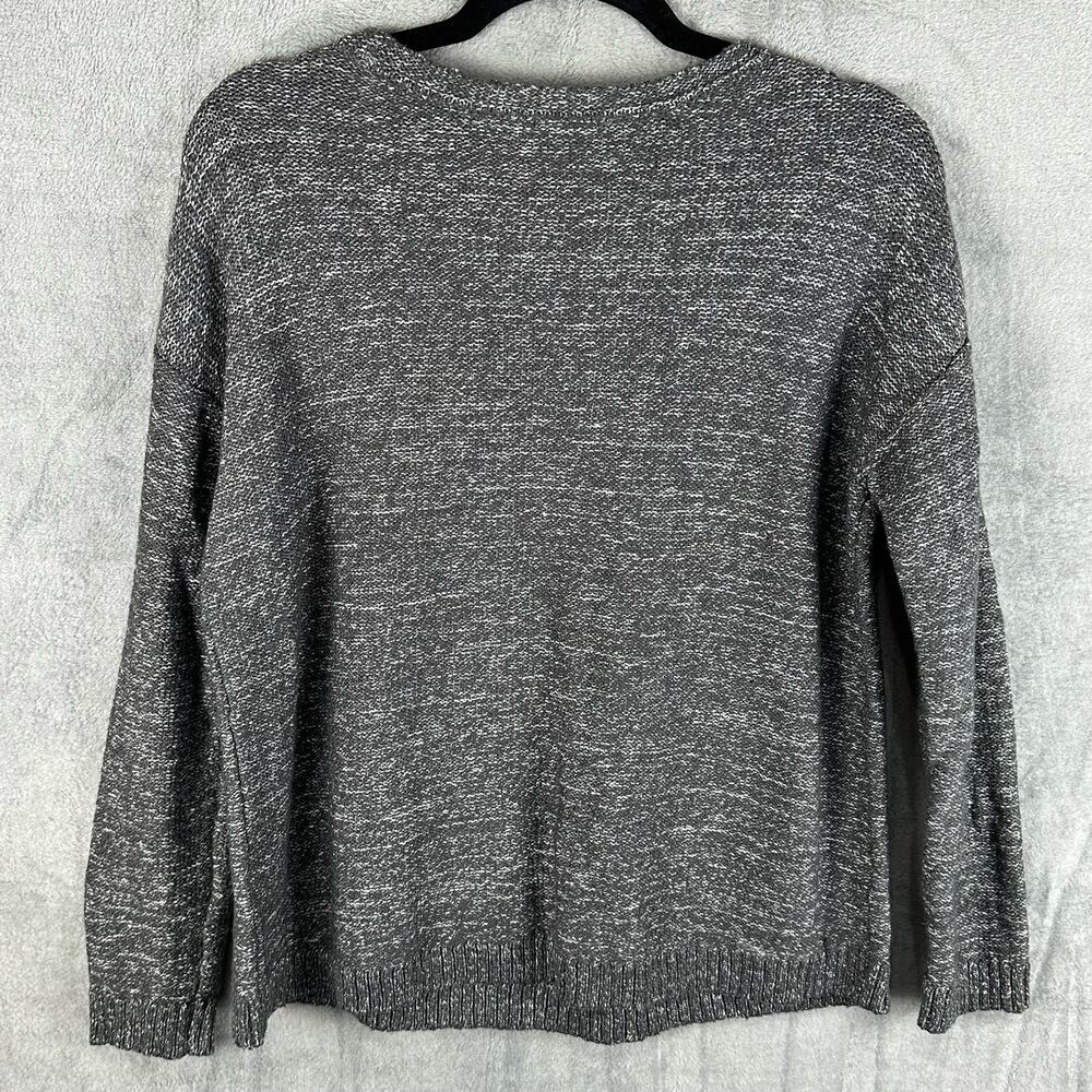 J Jill Sweater Womens Extra Small Gray PureJill Embroidered Knit Boho Artsy Wool - Picture 7 of 14